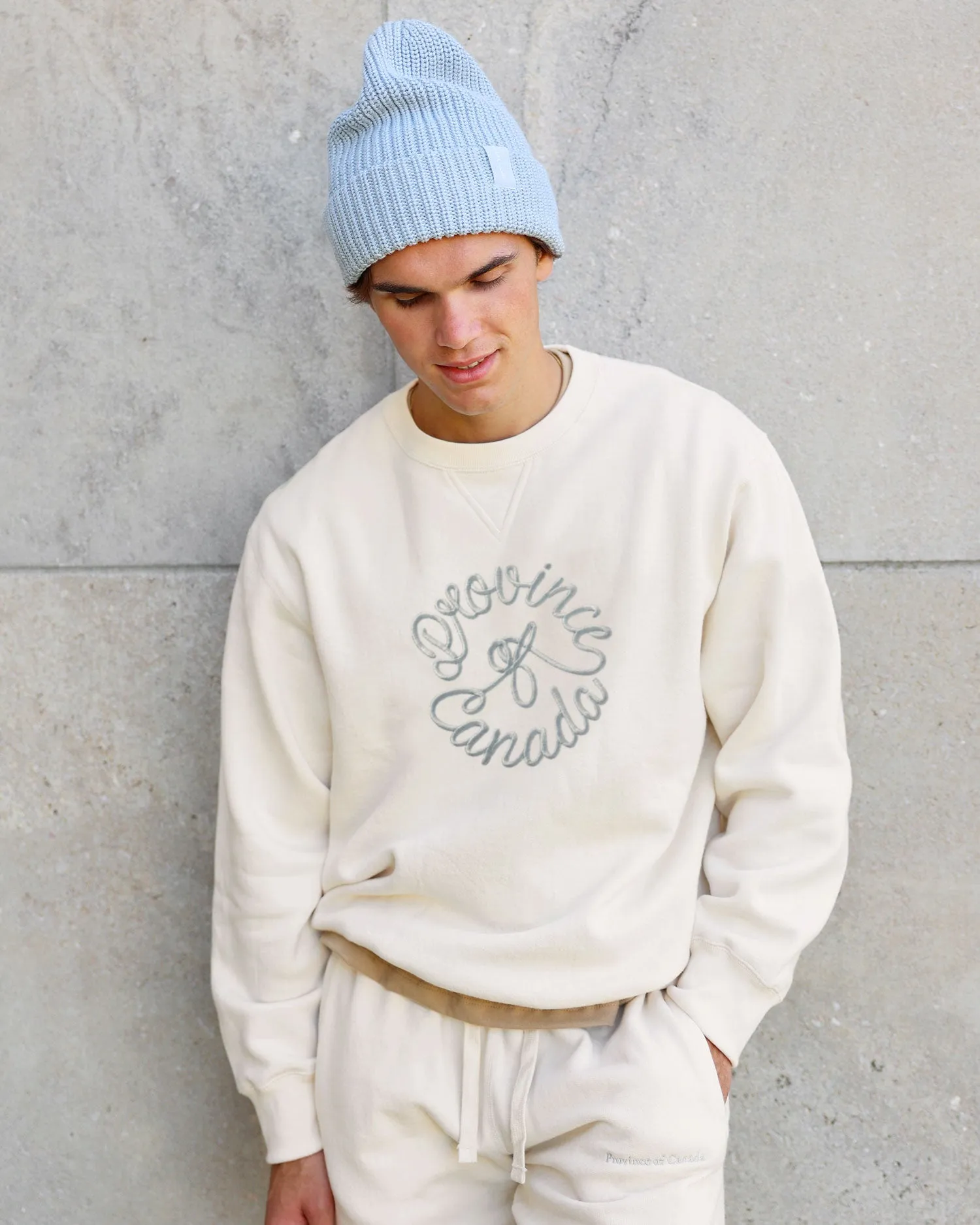 Crest Fleece Sweatshirt Cream - Unisex