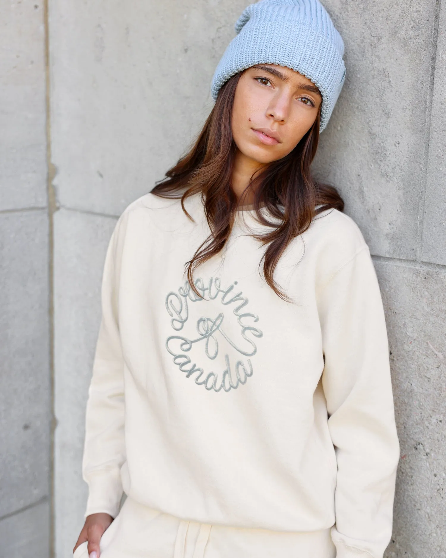 Crest Fleece Sweatshirt Cream - Unisex