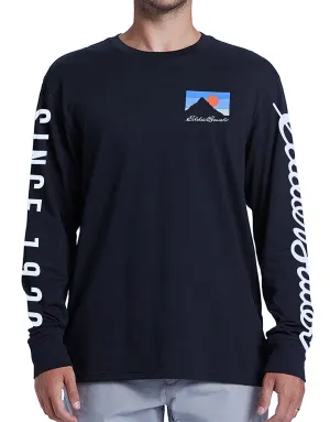 EDBR Men's Since 1920 Mountain Printed Crew Neck T-Shirt Full Sleeve