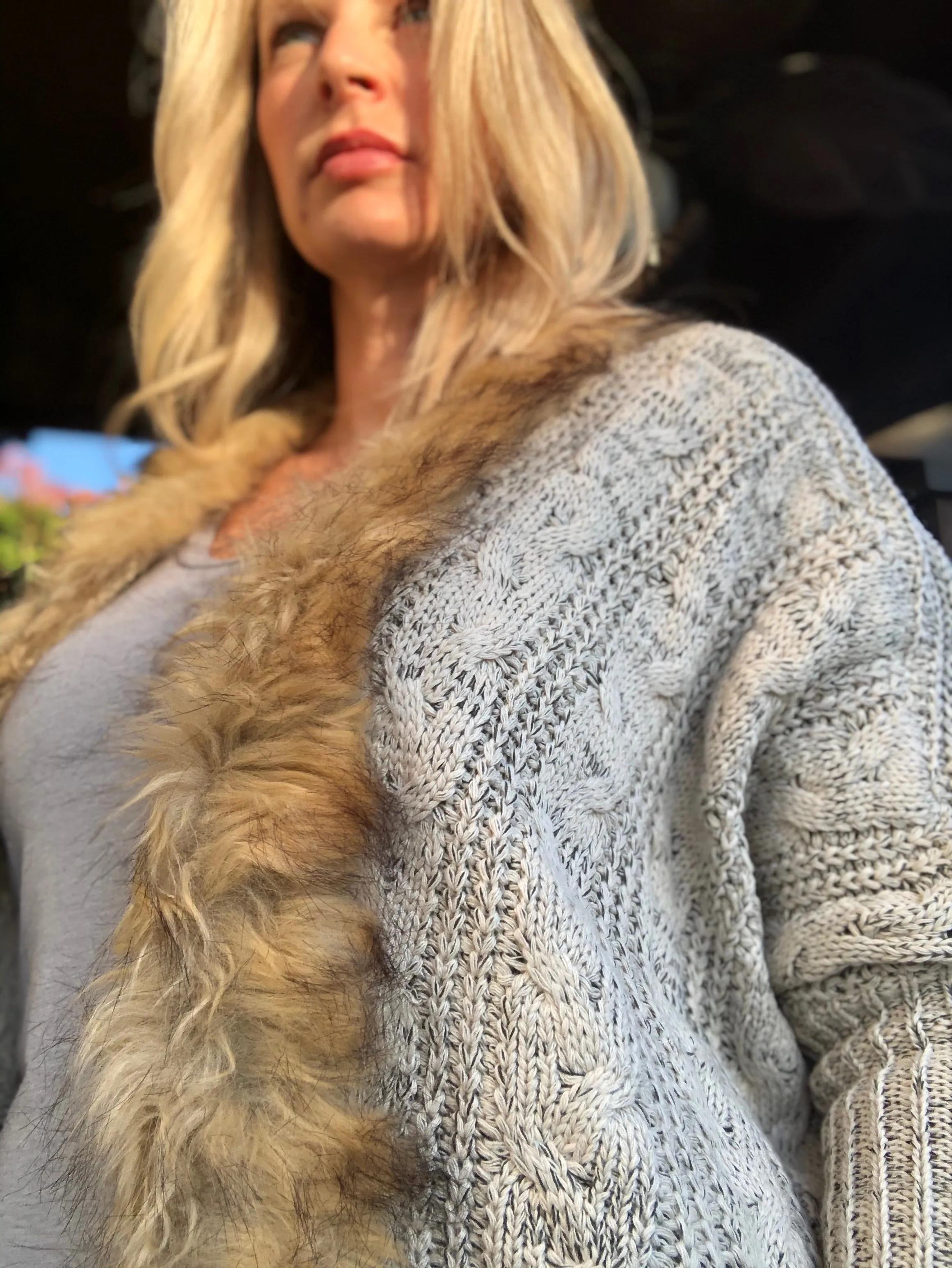 Faux Fur Emily Cardigan (Small/Medium)