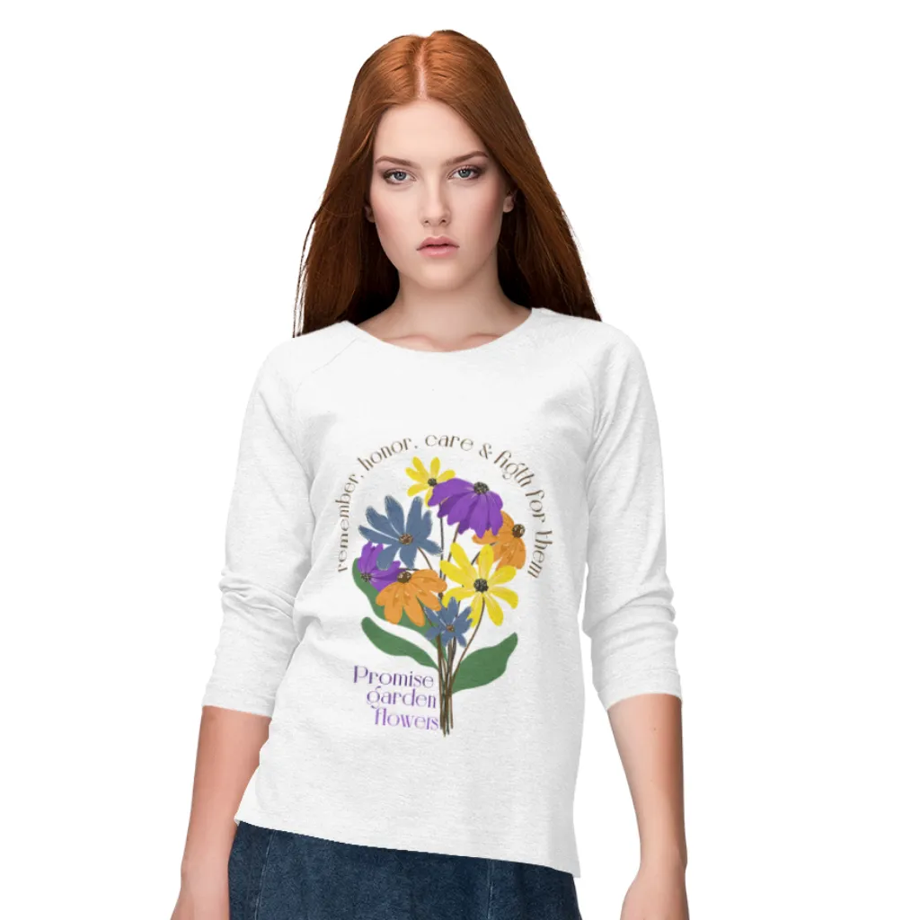 Female Crewneck Sweatshirt - Promise Garden Flowers