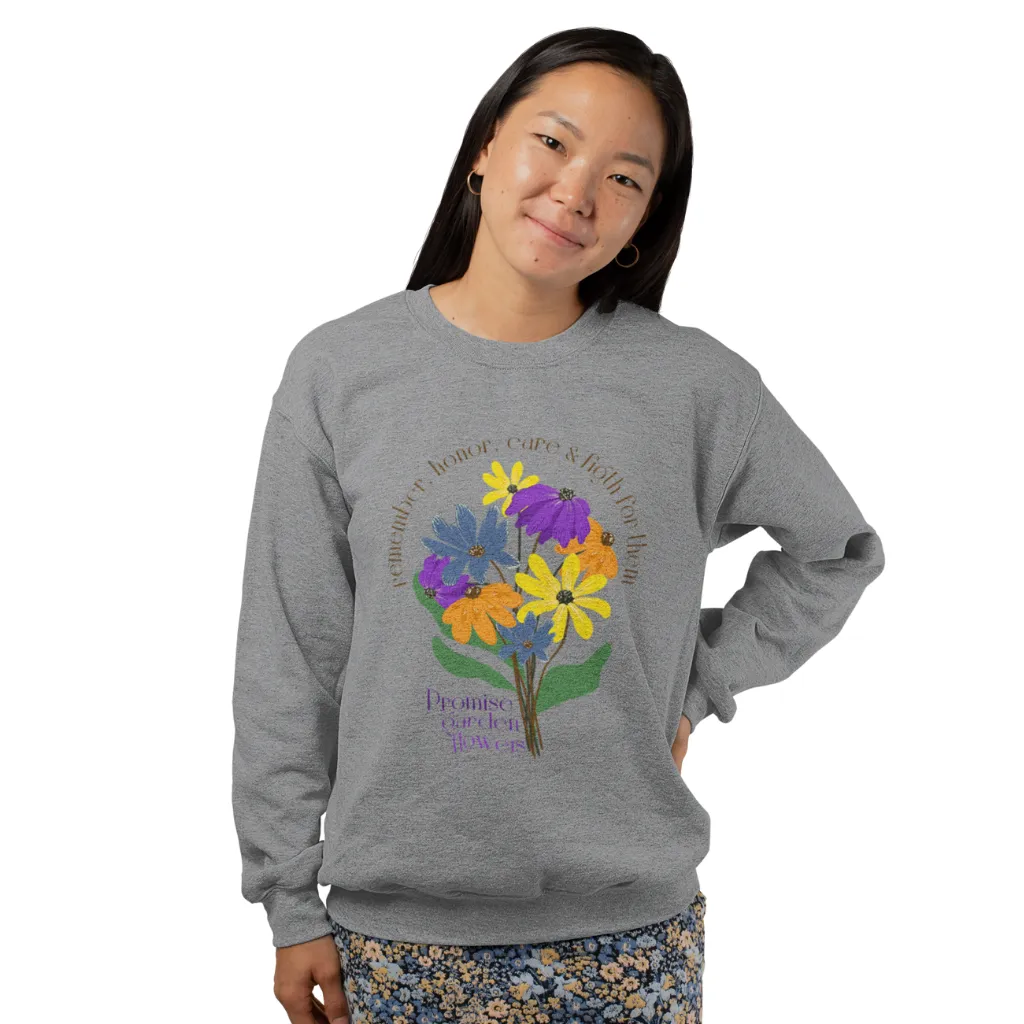 Female Crewneck Sweatshirt - Promise Garden Flowers