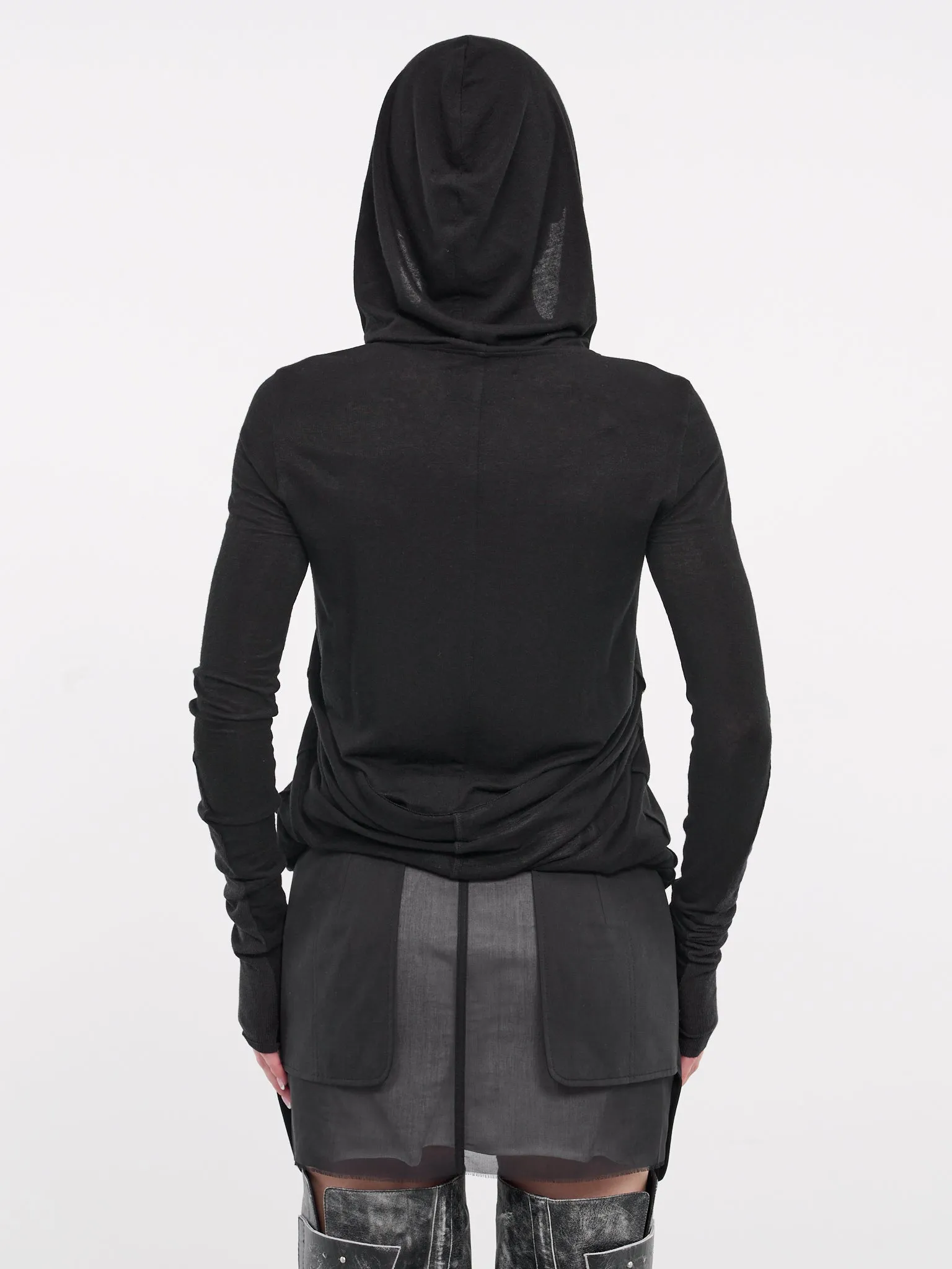 Folded Zip-Up Hoodie (SY-T28-BLACK)