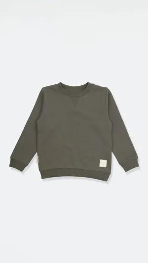 French Terry Sweatshirt _ Dusty Olive