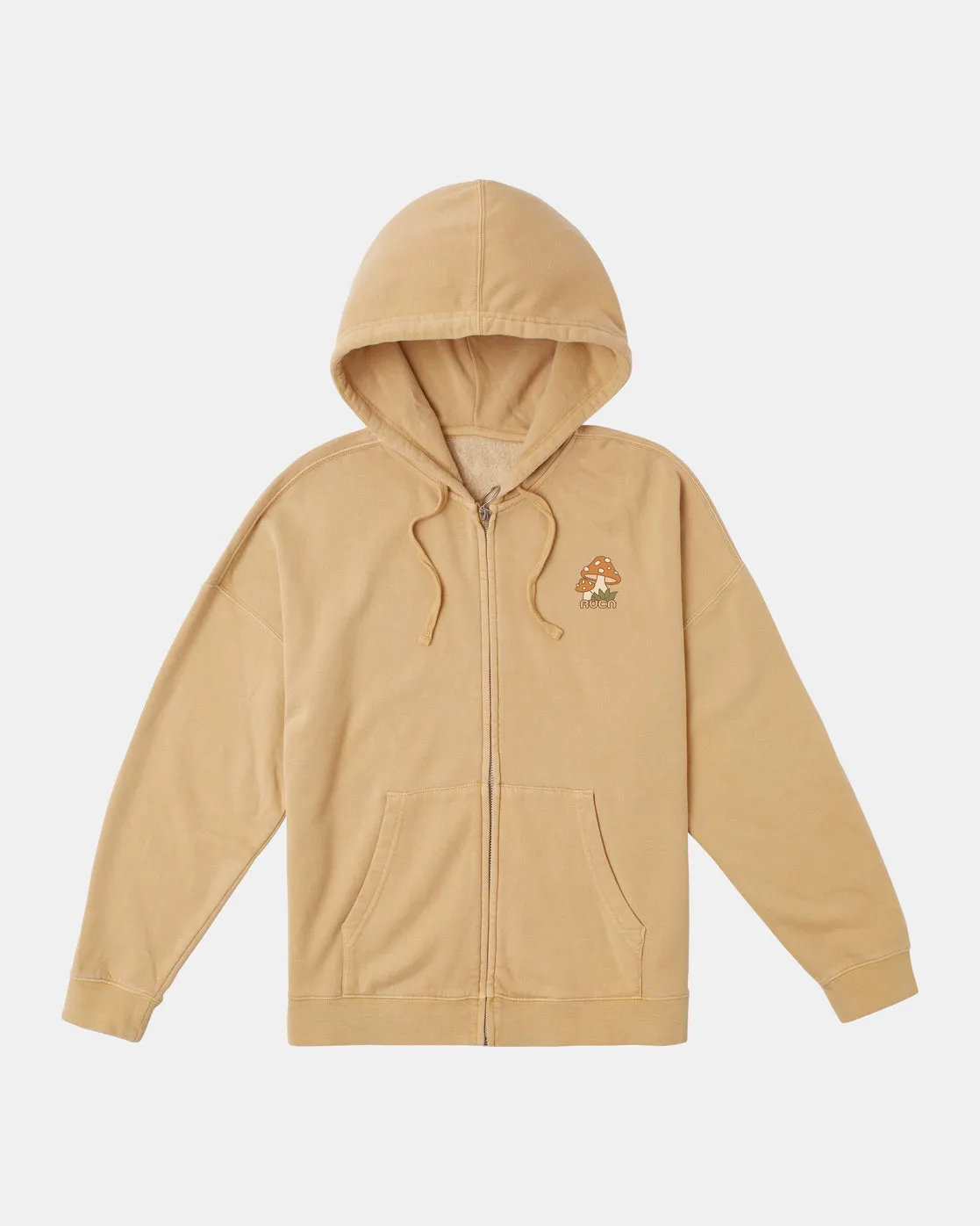 Fungi Zip-Up Hoodie - Straw