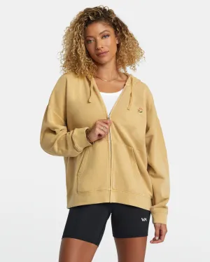 Fungi Zip-Up Hoodie - Straw