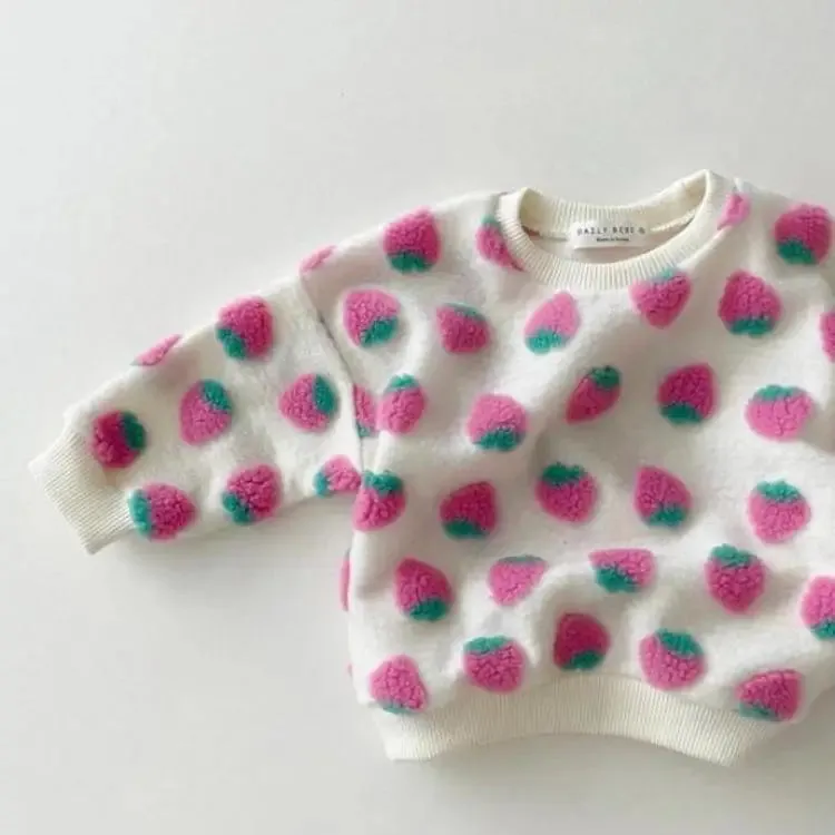 Girl's Thick Strawberry Sweatshirt