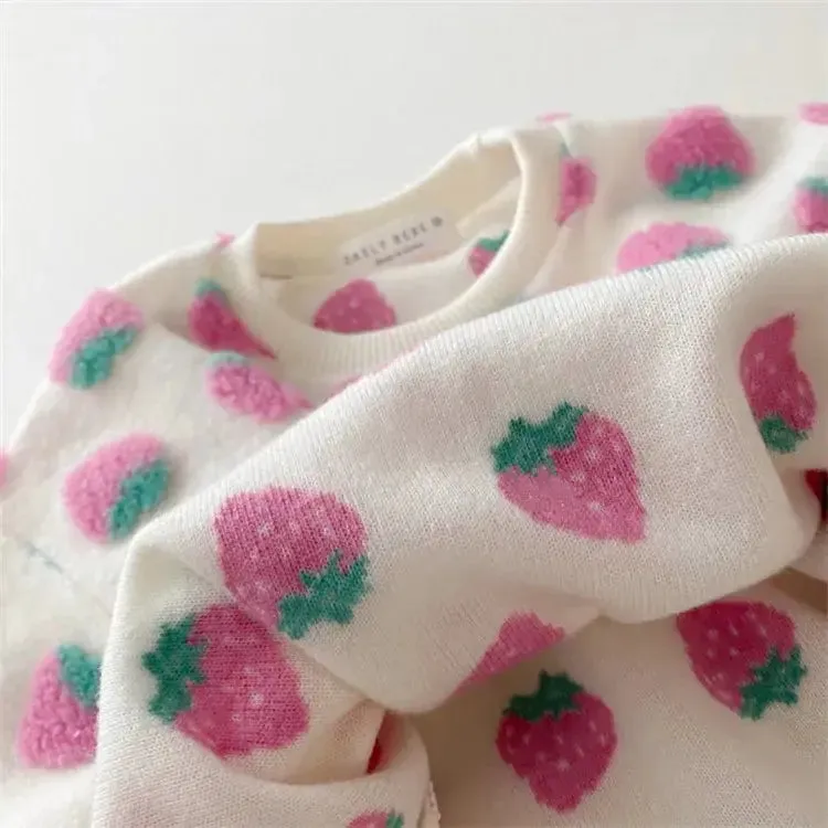 Girl's Thick Strawberry Sweatshirt