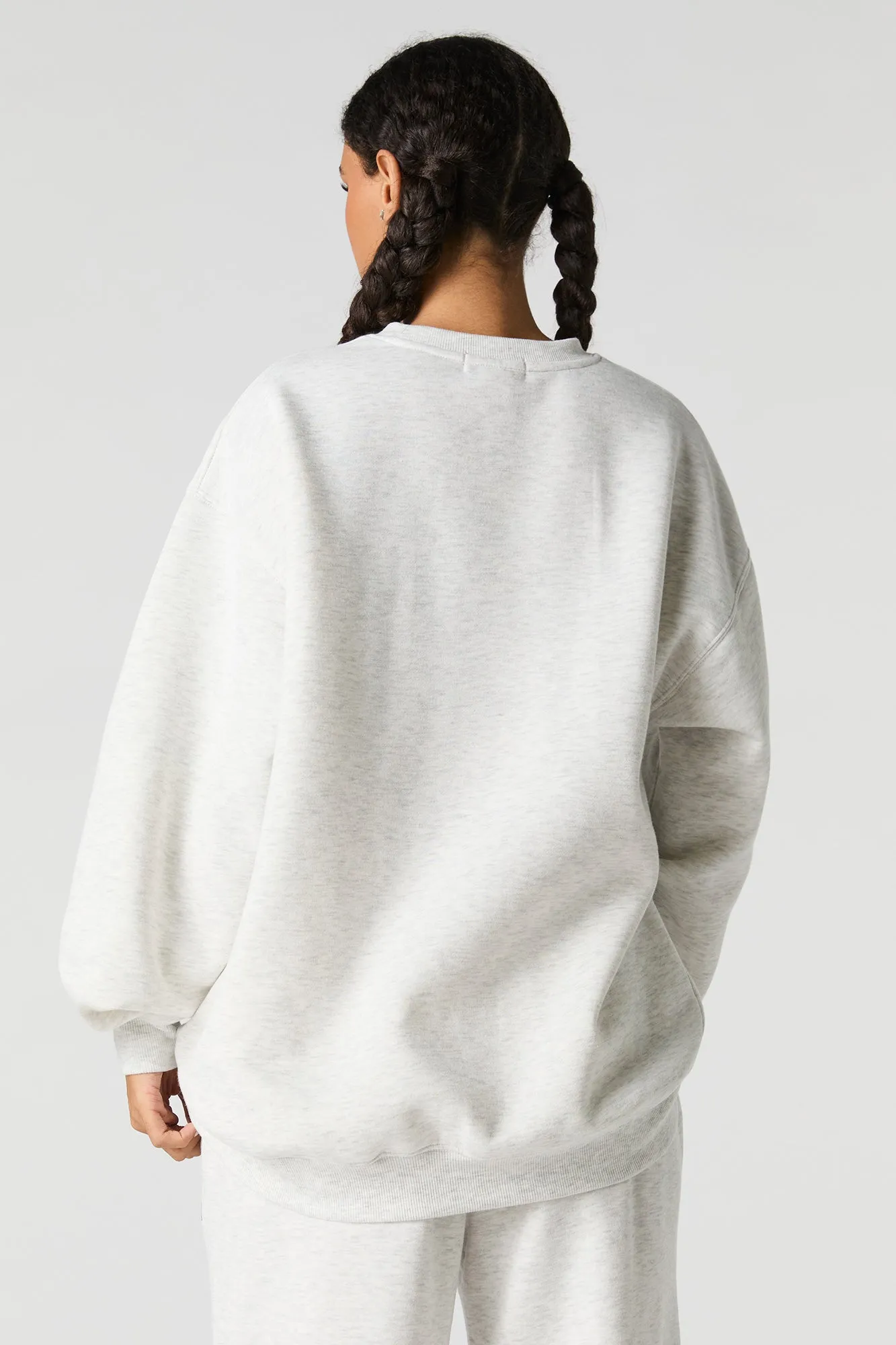 Graphic Fleece Oversized Sweatshirt