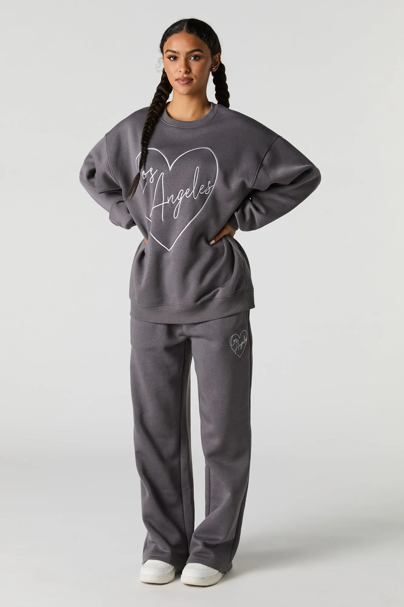 Graphic Fleece Oversized Sweatshirt