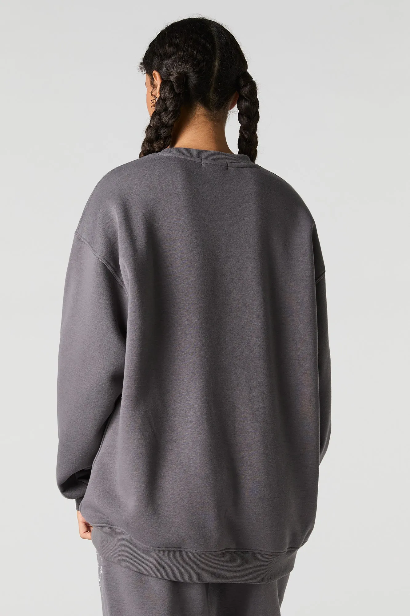 Graphic Fleece Oversized Sweatshirt