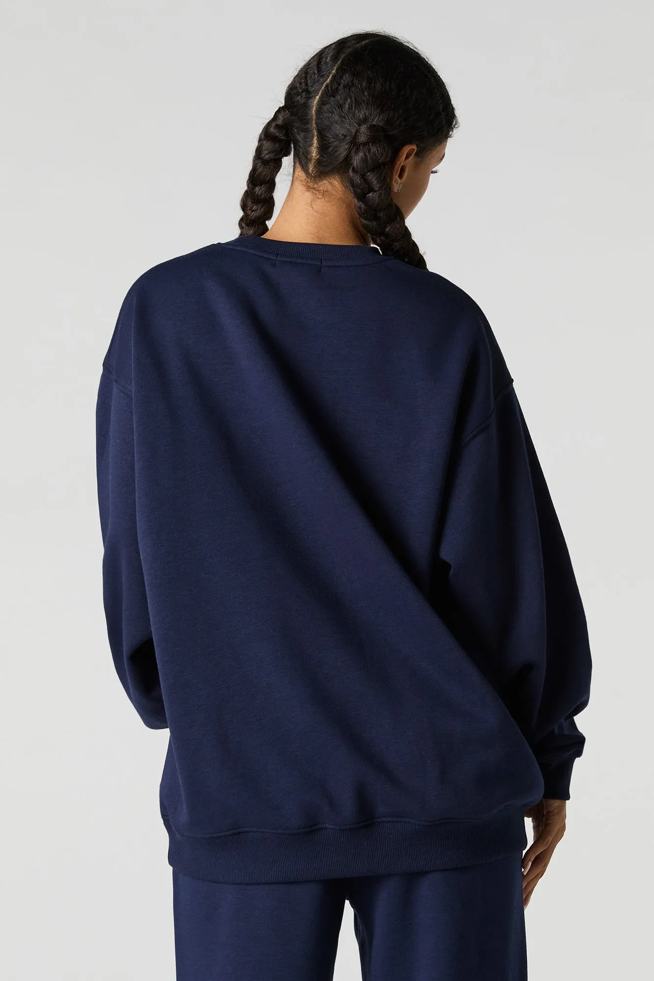 Graphic Fleece Oversized Sweatshirt