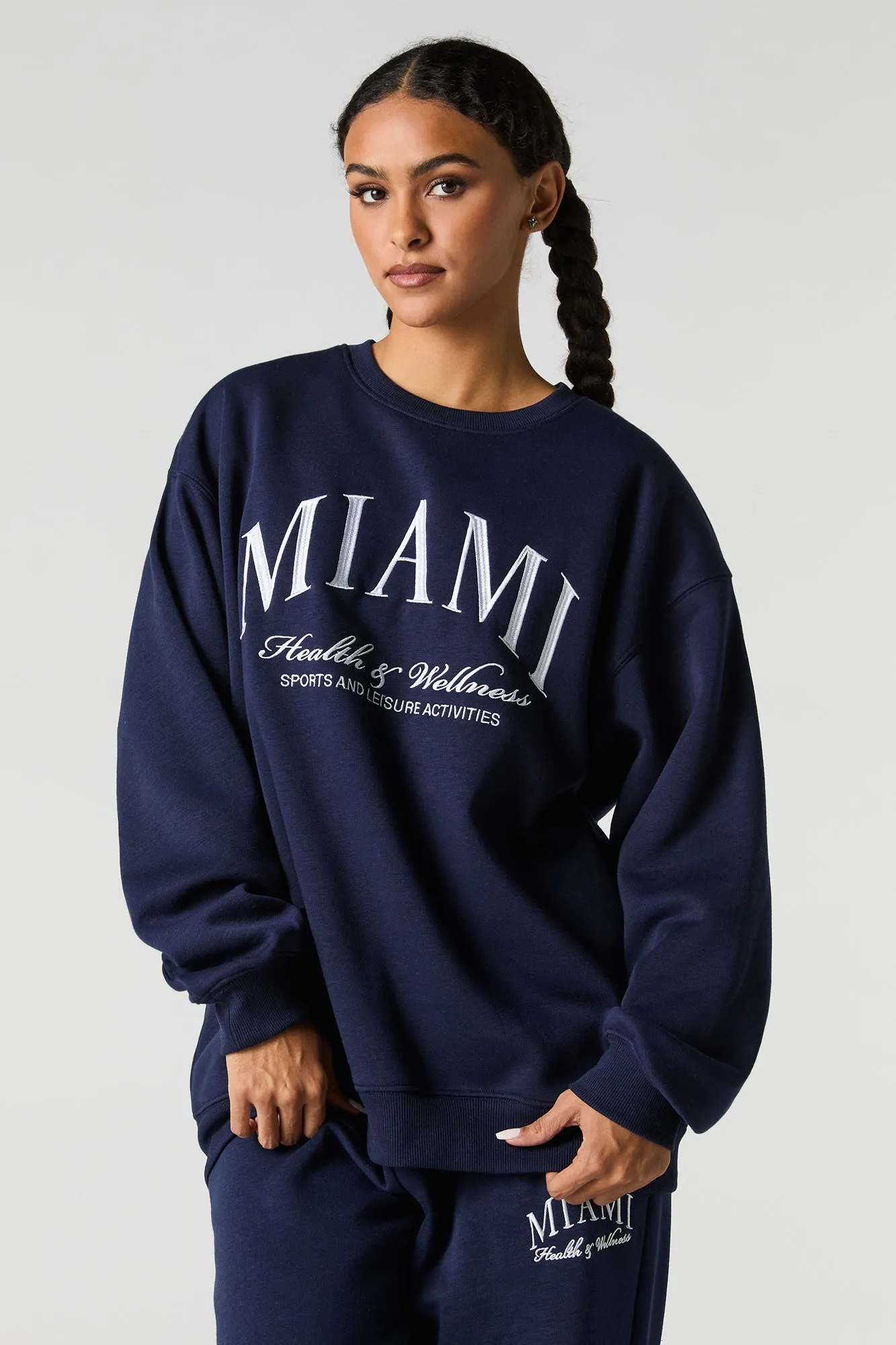 Graphic Fleece Oversized Sweatshirt