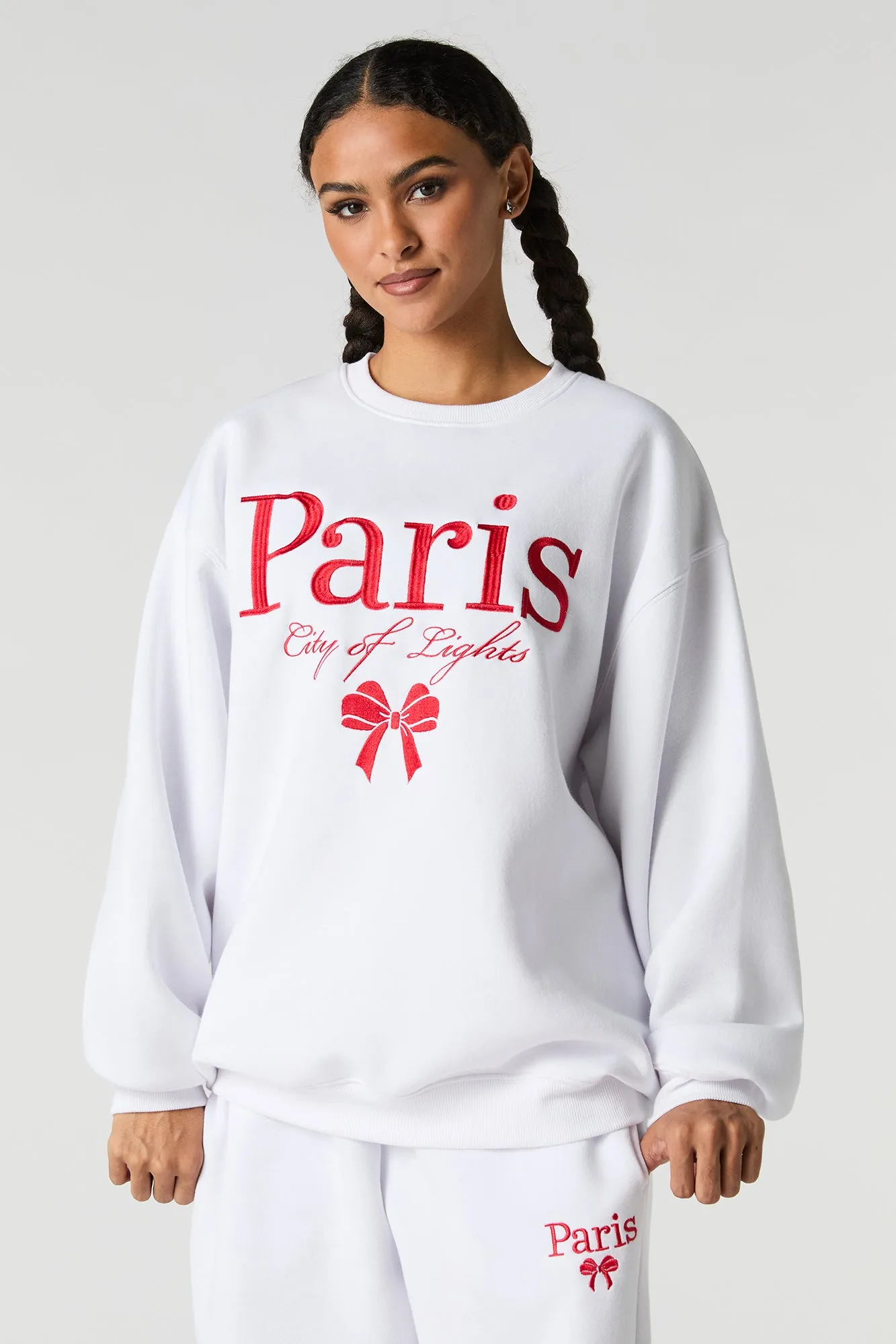 Graphic Fleece Oversized Sweatshirt