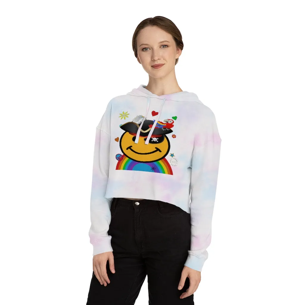 Happy Pirate Cropped Hoodie