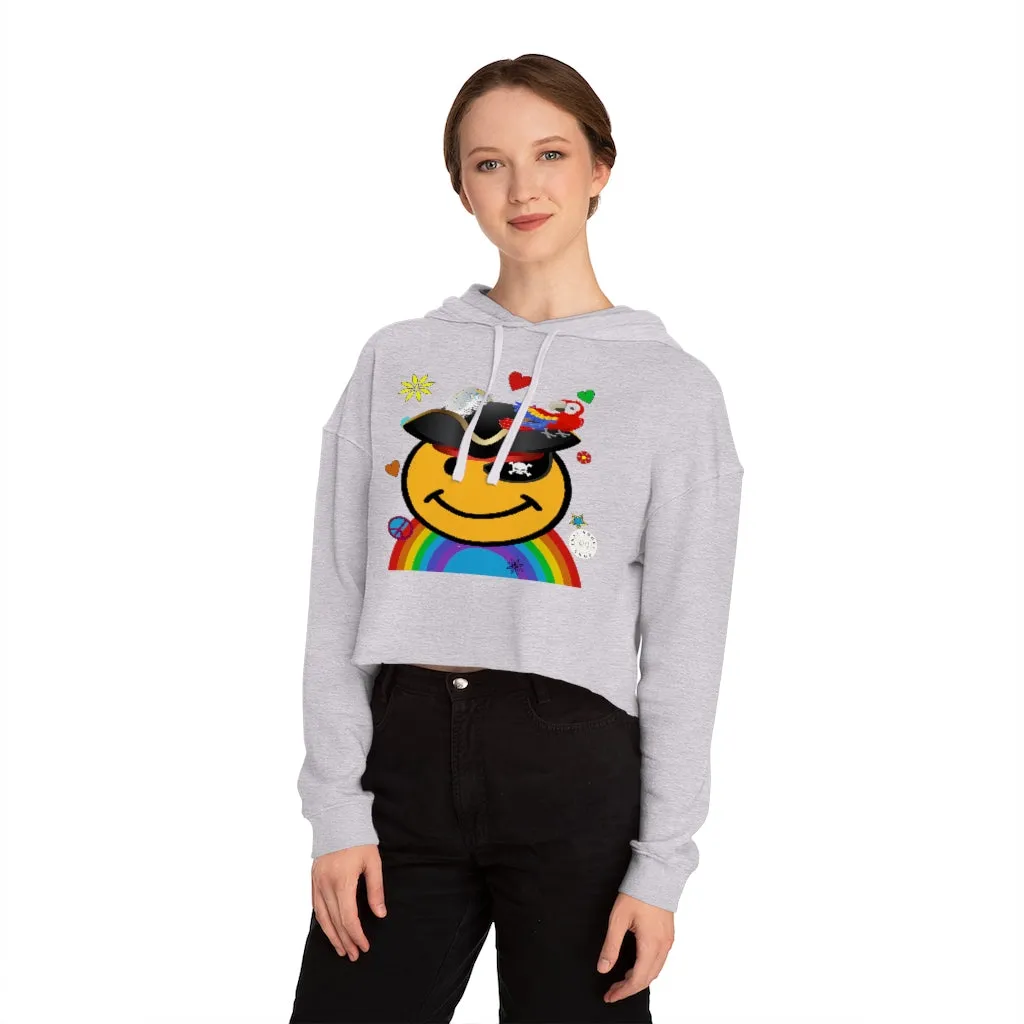 Happy Pirate Cropped Hoodie