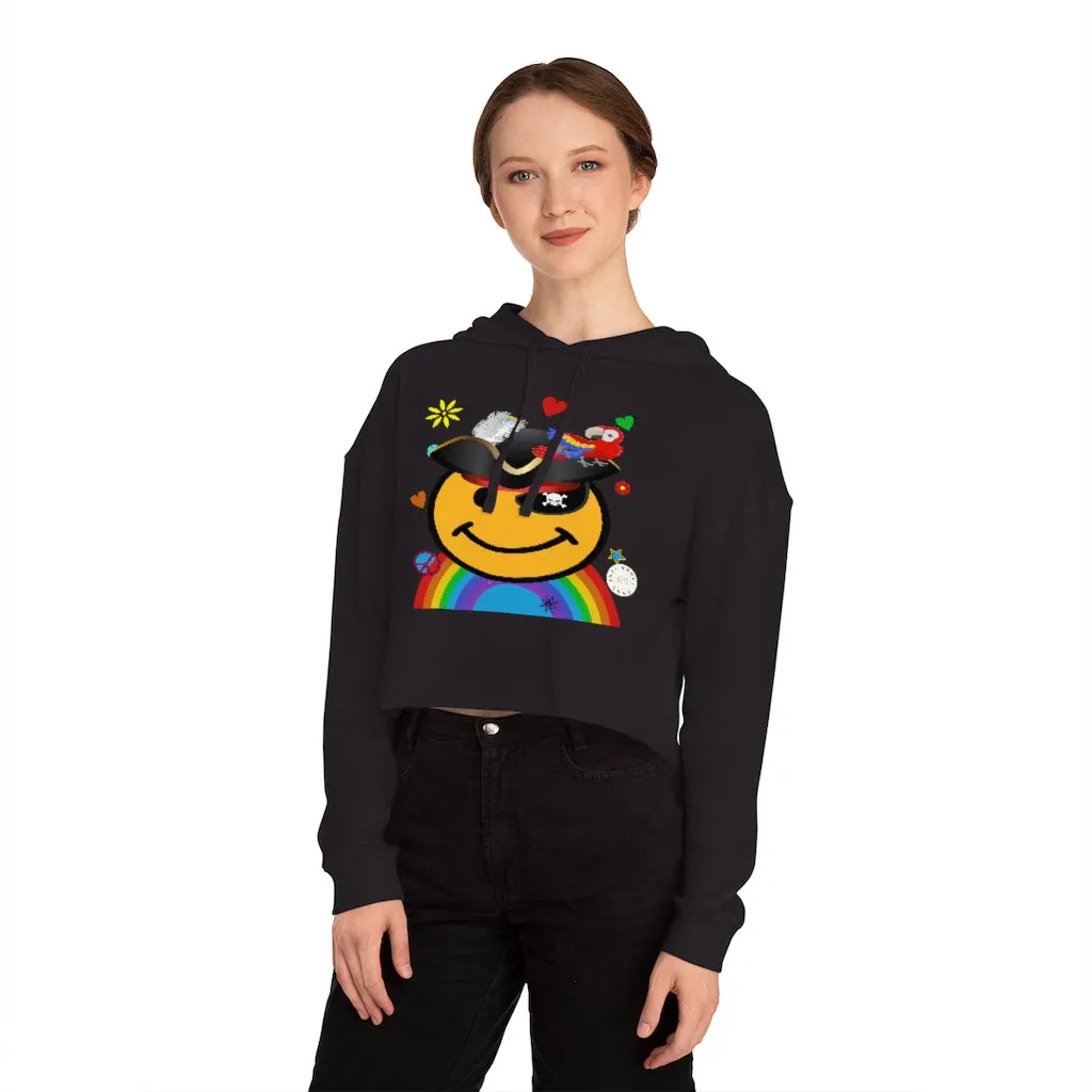 Happy Pirate Cropped Hoodie