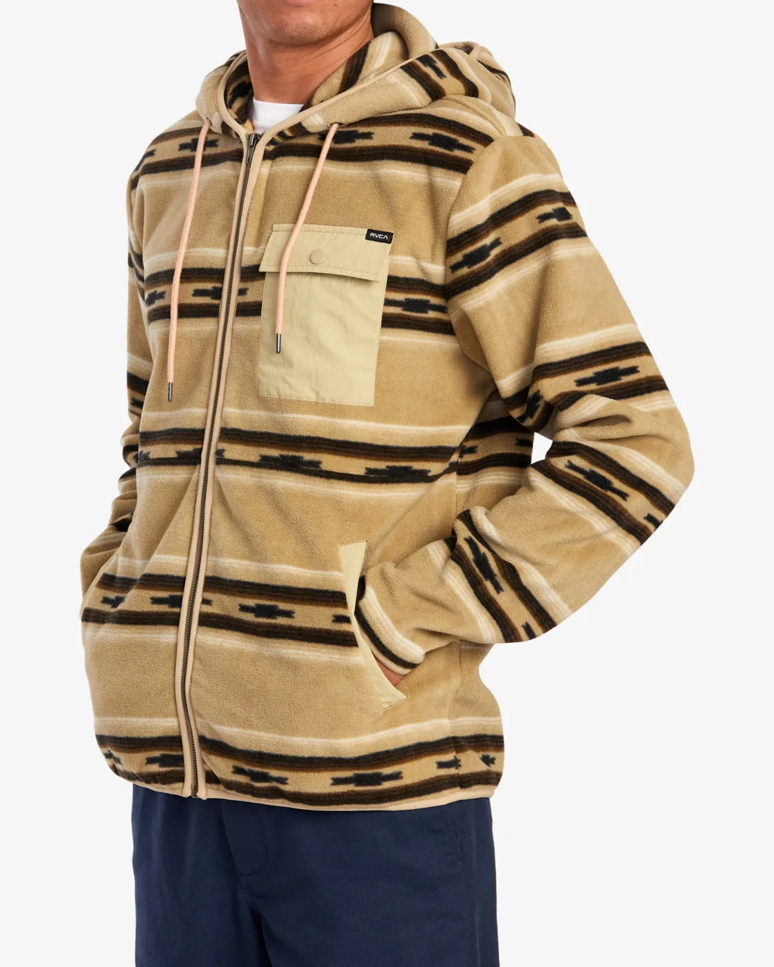 Hawthorne Zip-Up Hooded Fleece - Burlap