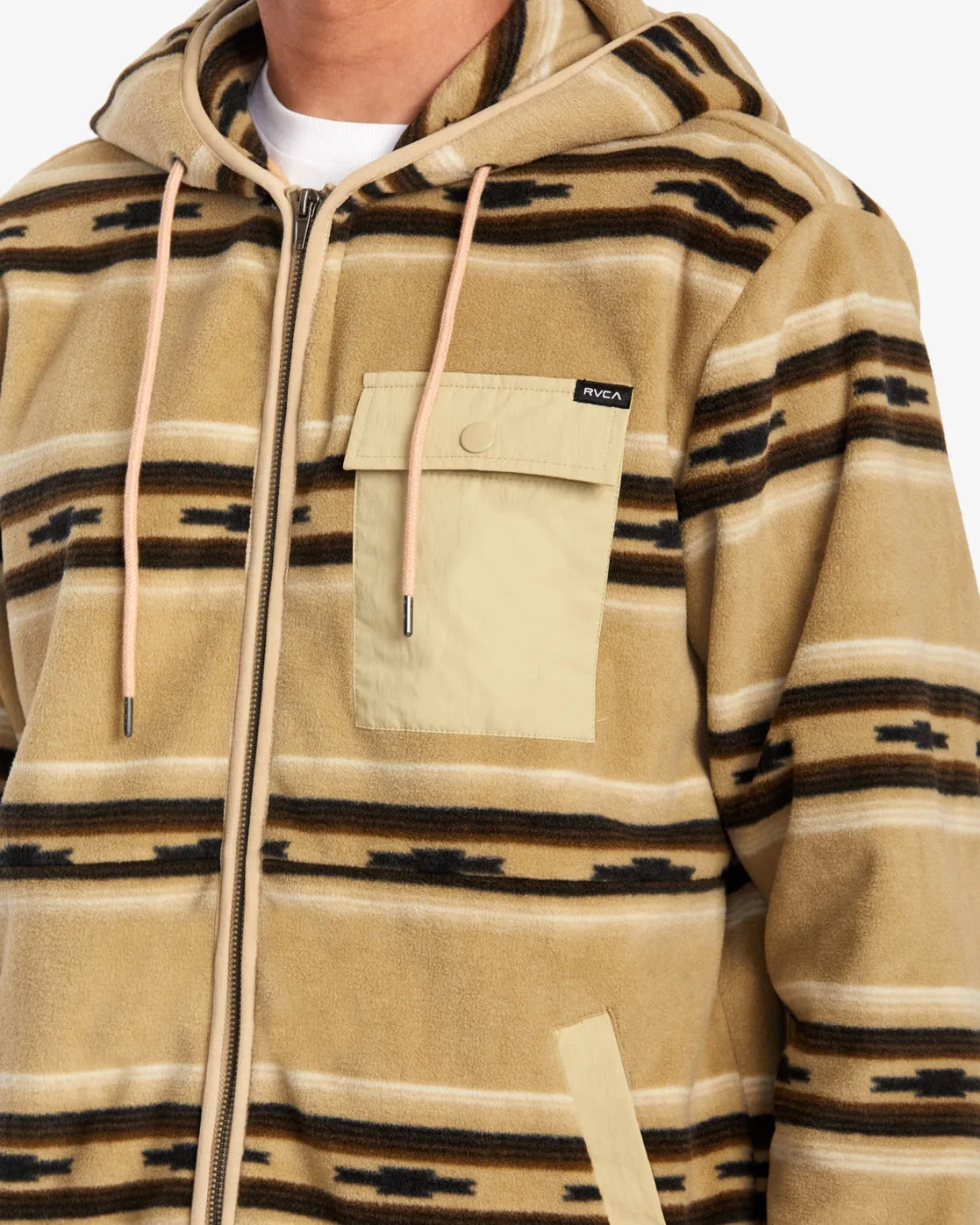 Hawthorne Zip-Up Hooded Fleece - Burlap