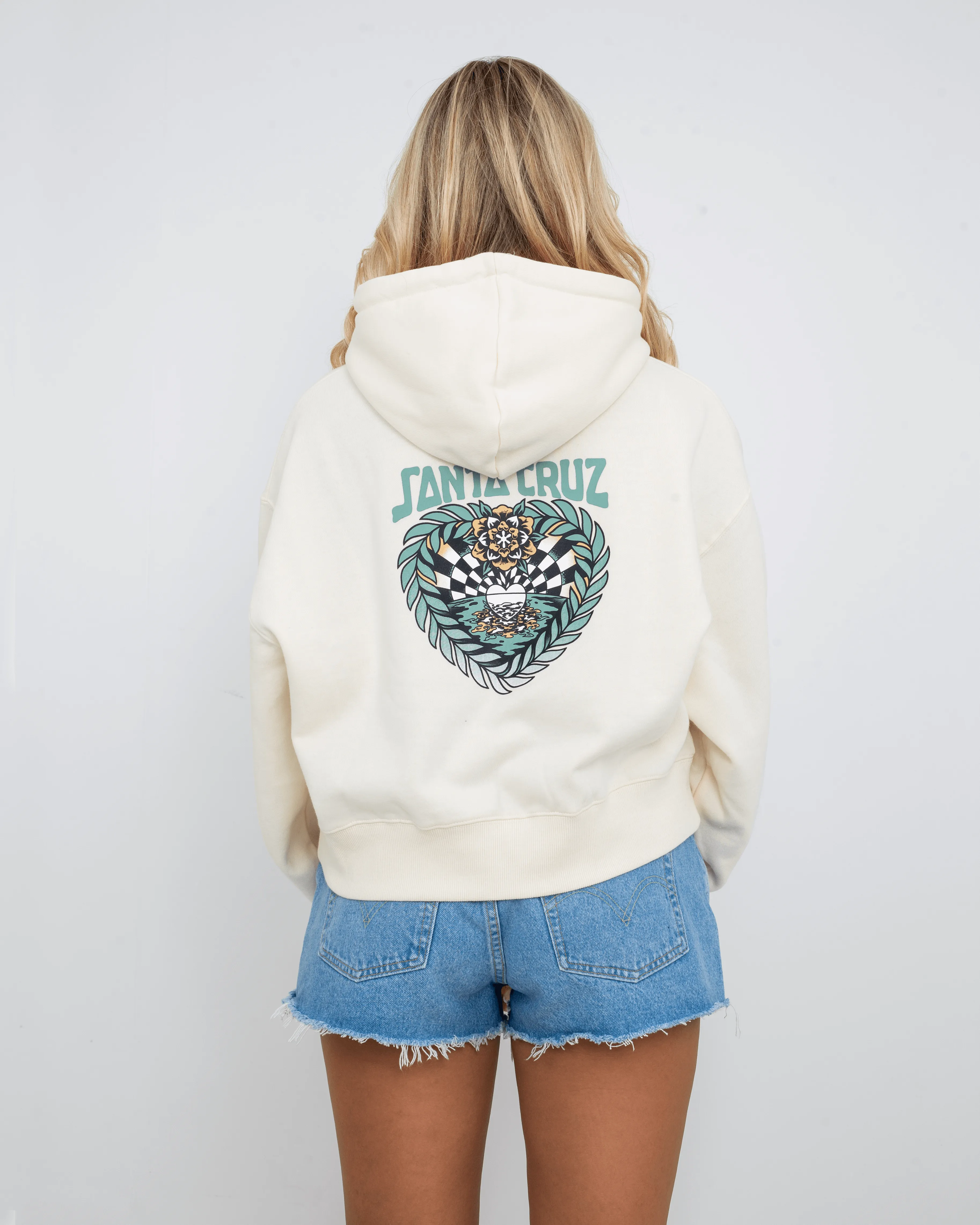 Heart Set Hoodie in Off White