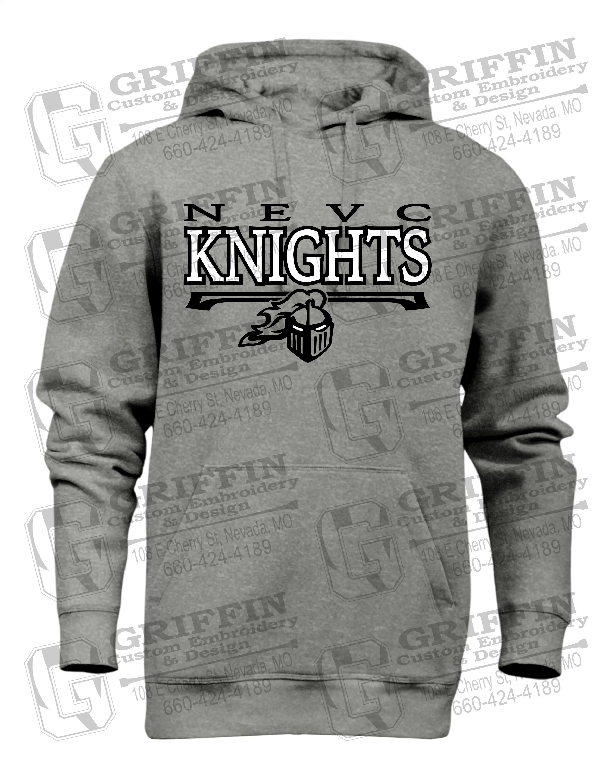 Heavyweight Fleece Hoodie - NEVC Knights 23-A