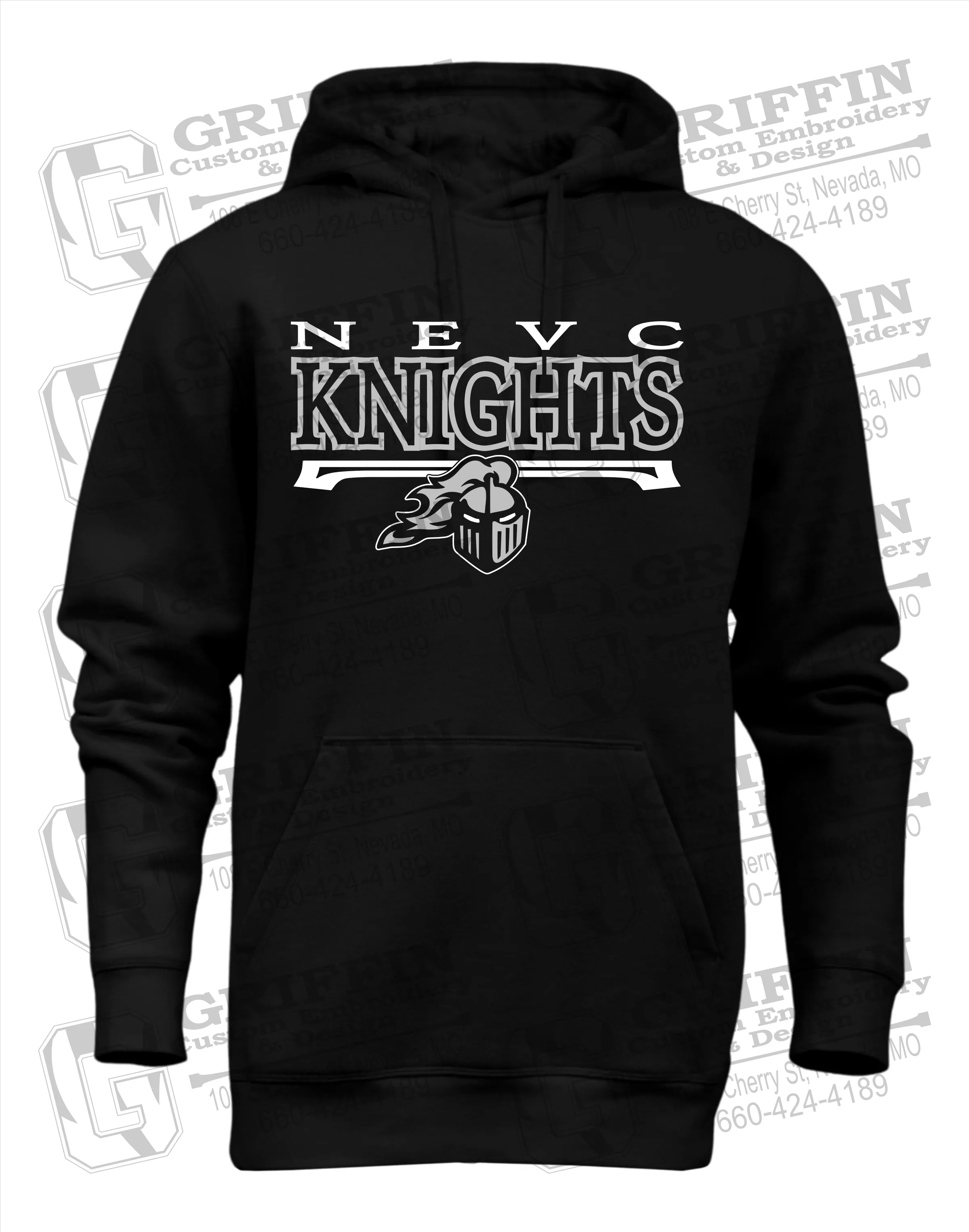 Heavyweight Fleece Hoodie - NEVC Knights 23-A