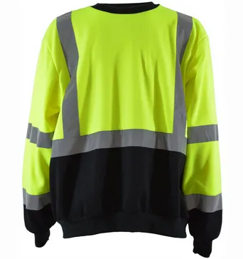 Hi Vis Class 3 Two Tone Black Bottom Crew Neck Sweatshirt