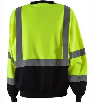 Hi Vis Class 3 Two Tone Black Bottom Crew Neck Sweatshirt