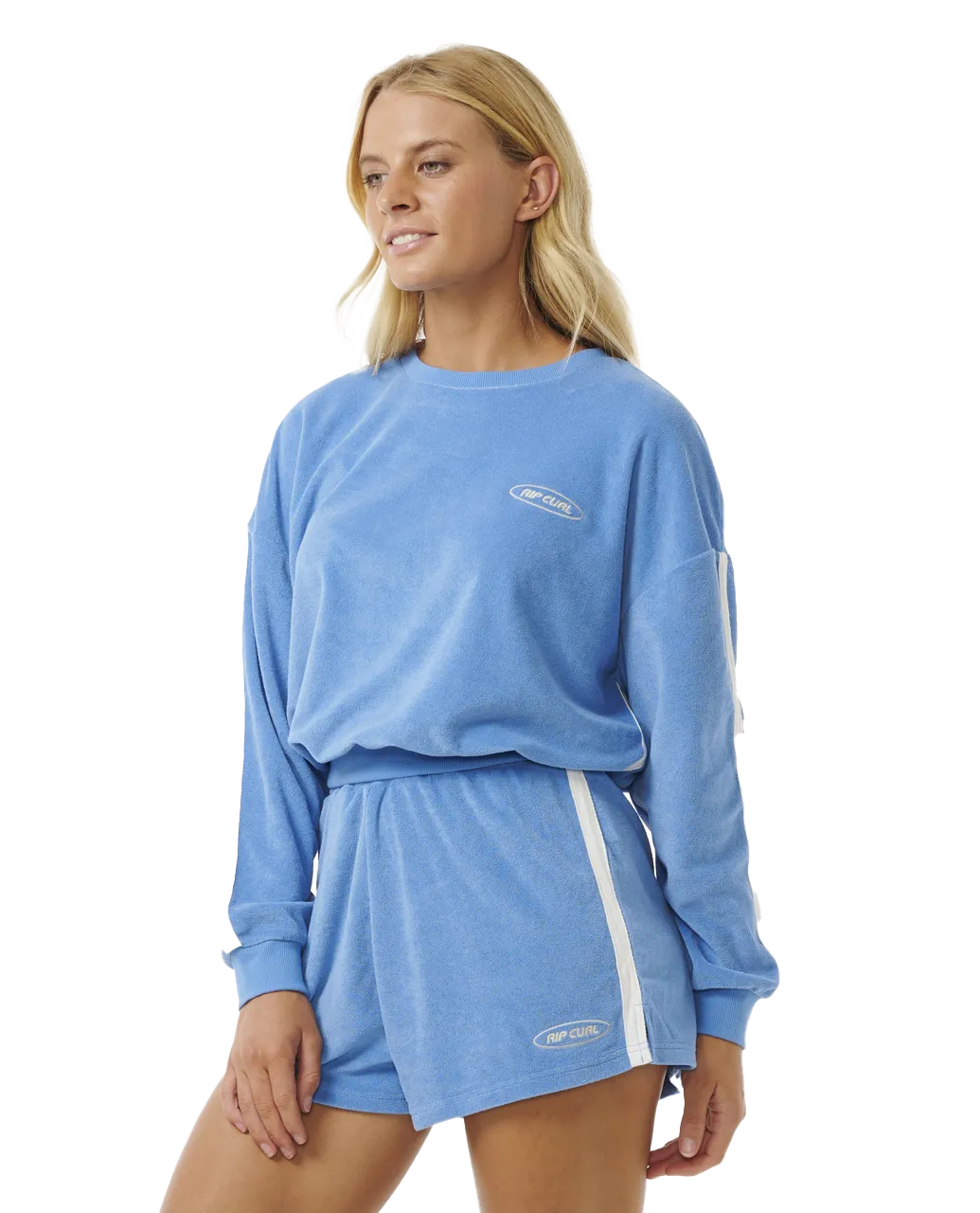 High Tide Terry Sweatshirt in Bright Blue