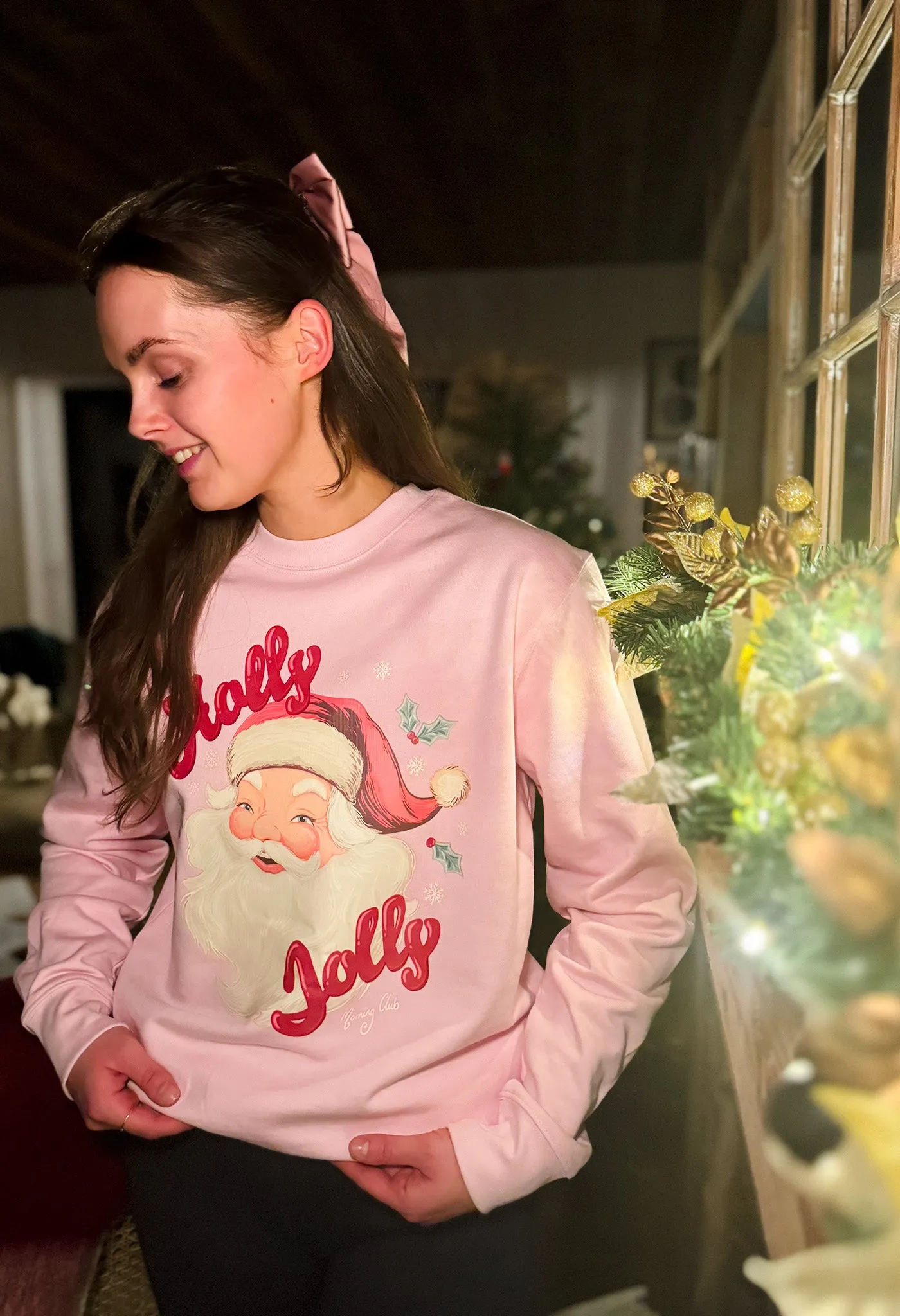 Holly Jolly Santa Organic Cotton Sweatshirt