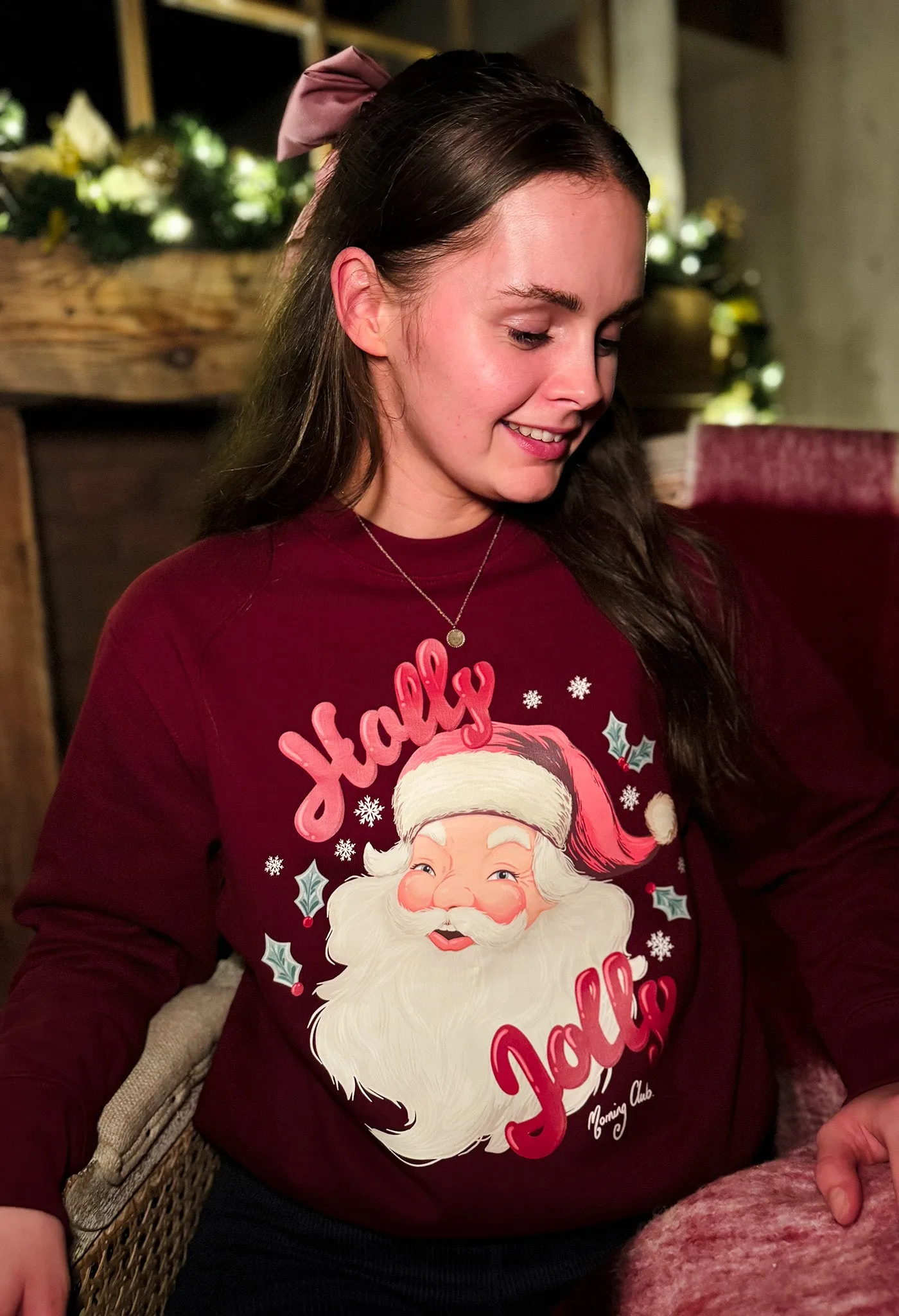 Holly Jolly Santa Organic Cotton Sweatshirt