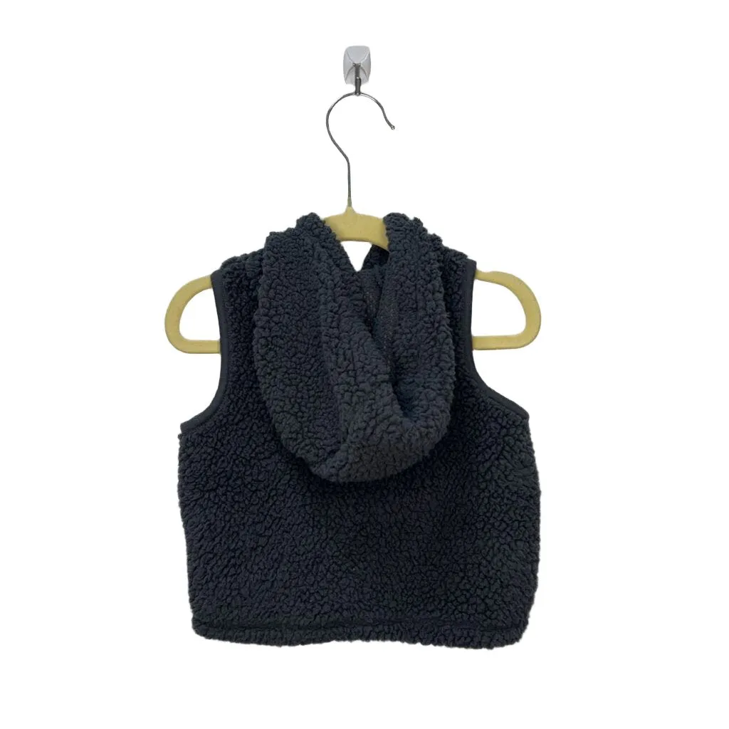 Hooded Fleece Zip Up Vest