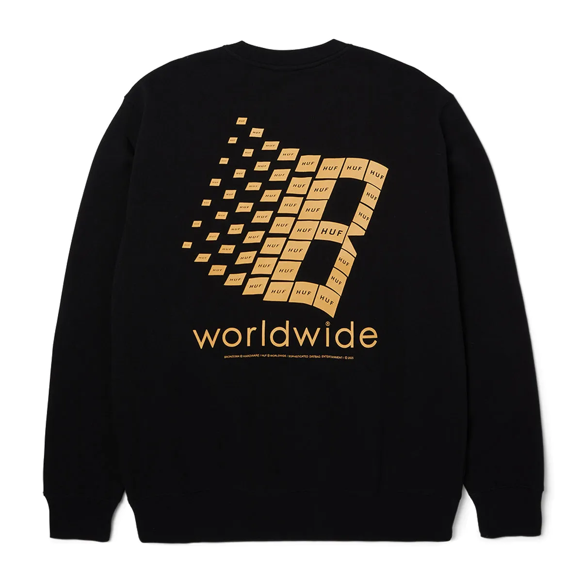 HUF x Bronze Crewneck - Black