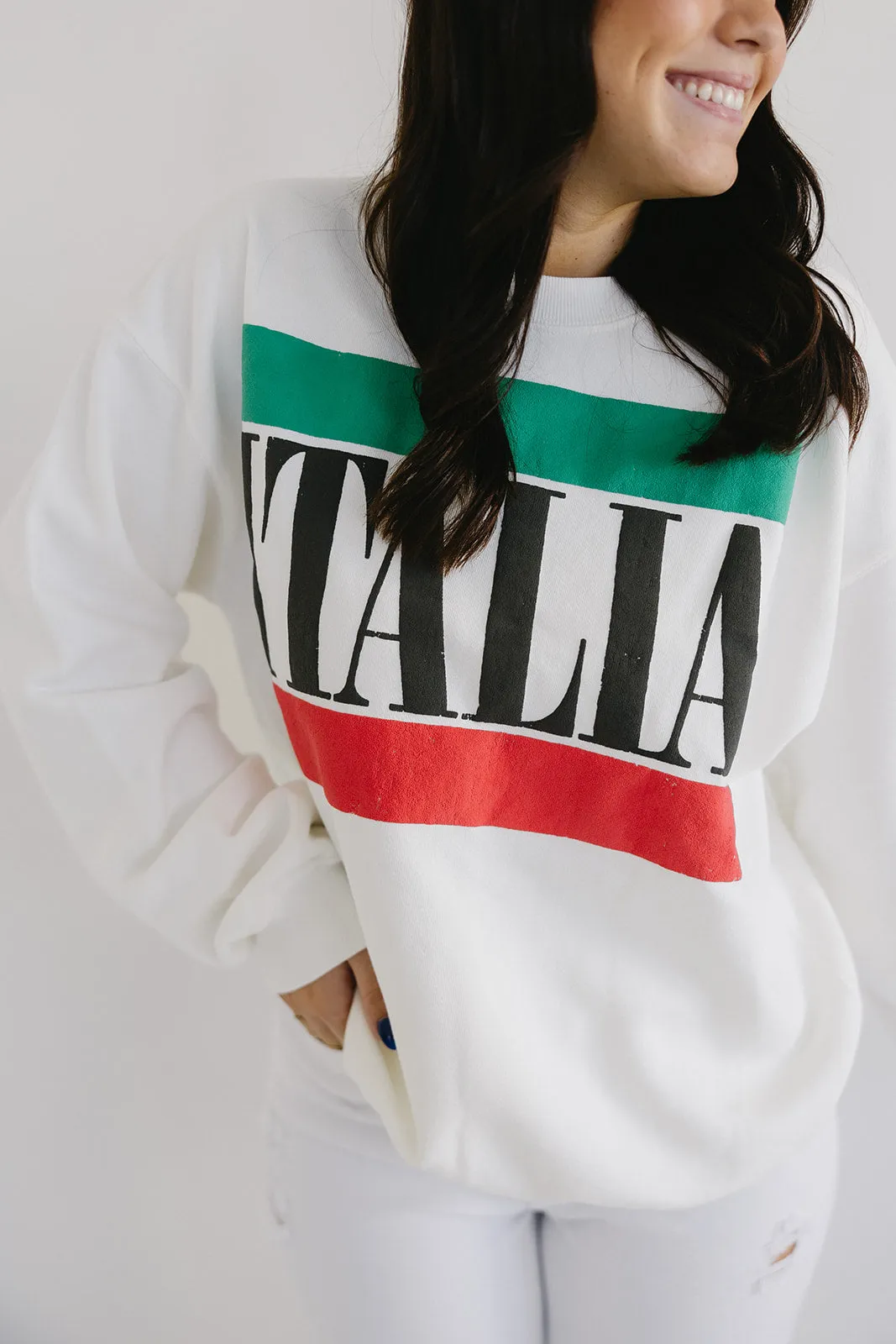 Italia Crewneck - Vintage White