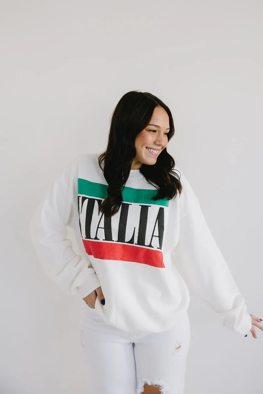 Italia Crewneck - Vintage White