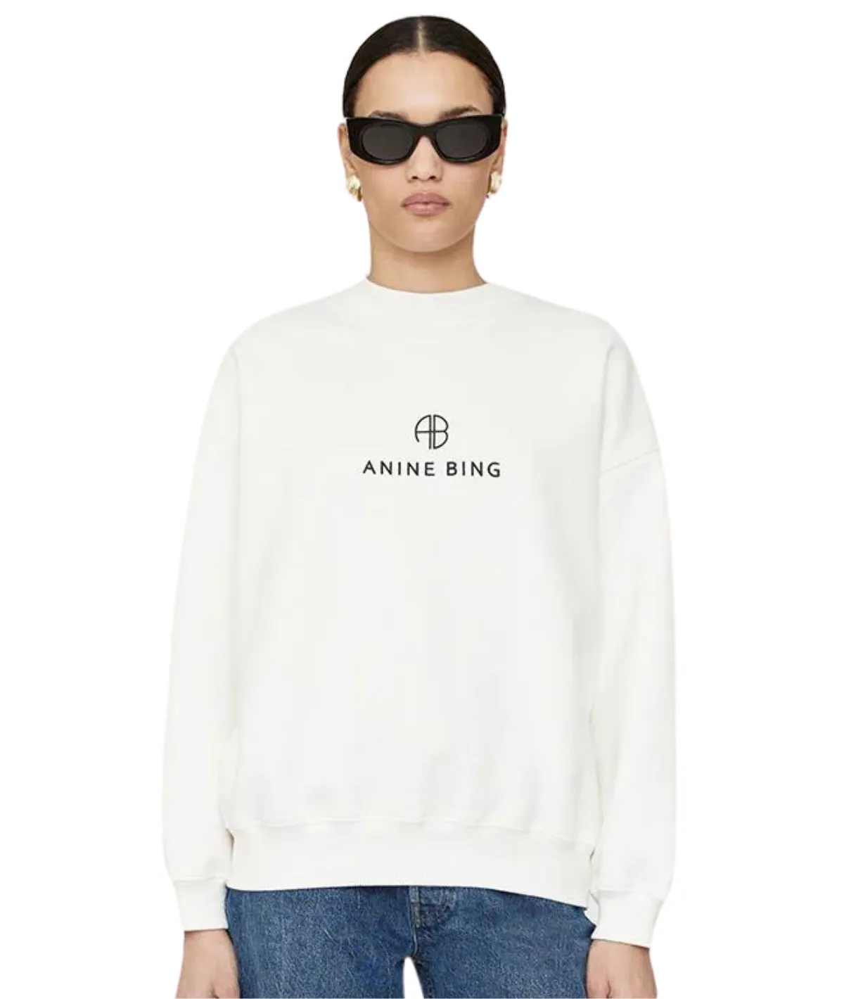 Jaci Sweatshirt Monogram- Ivory