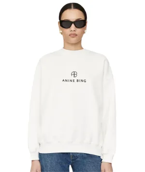 Jaci Sweatshirt Monogram- Ivory