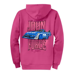 John Force Pink Full Color Zip-Up Sweatshirt