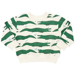 Kids Organic Sweatshirt - Crocodile Stars