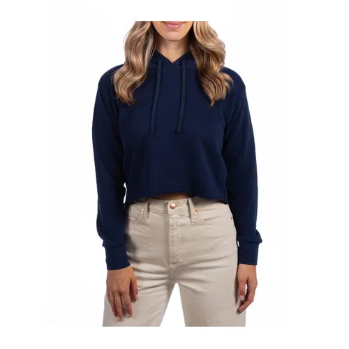 Ladies' Cropped Pullover Hooded Sweatshirt