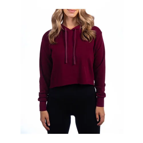 Ladies' Cropped Pullover Hooded Sweatshirt