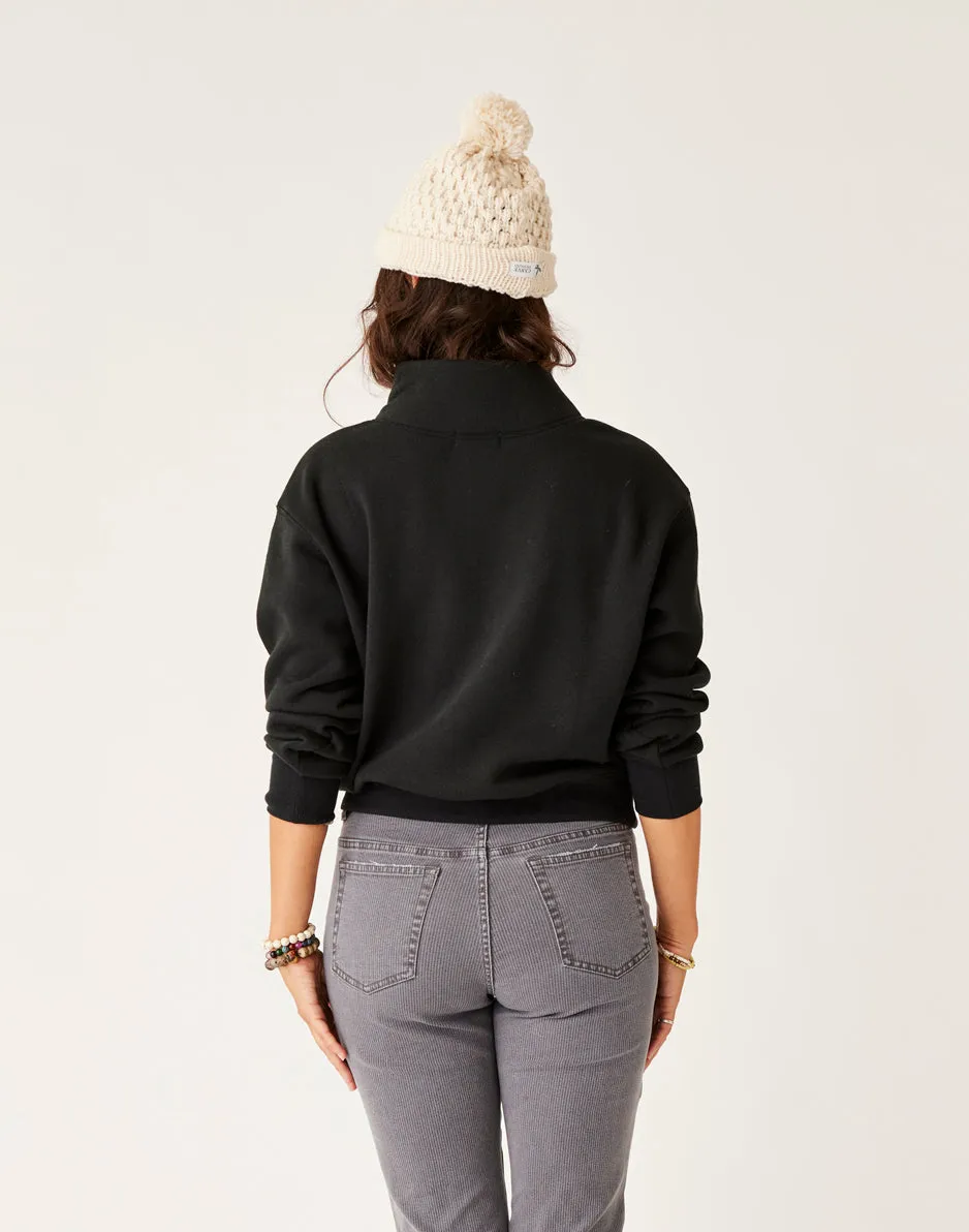 Lennox Fleece Top: Black