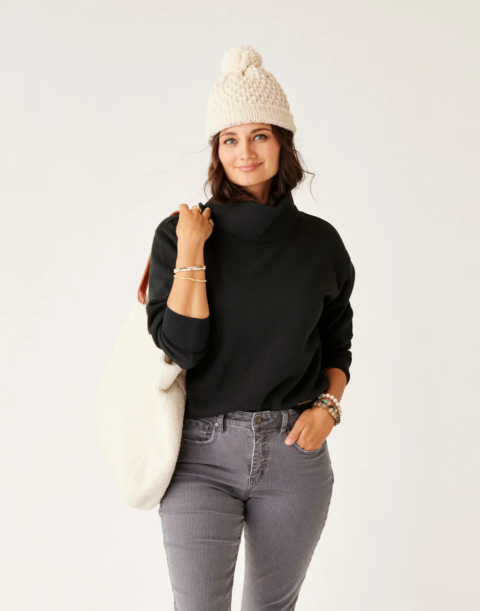 Lennox Fleece Top: Black