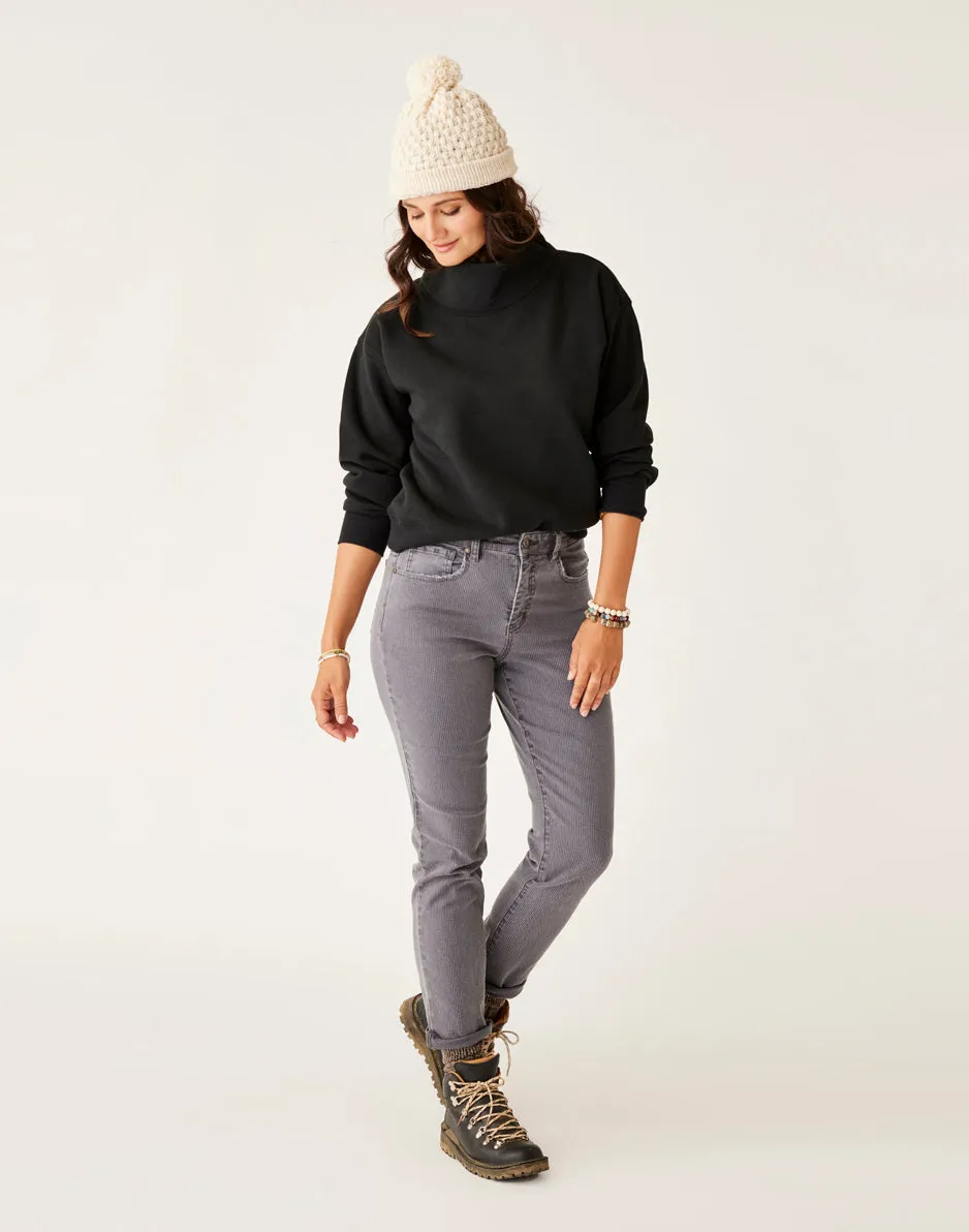 Lennox Fleece Top: Black