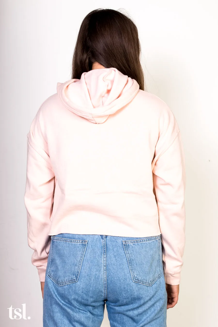 Lightweight Cropped Hooded Sweatshirt