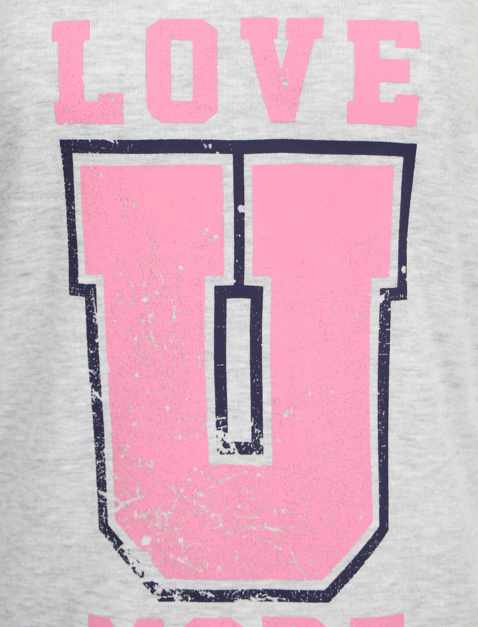 ‘Love U More’ Longline Sweatshirt in Grey - TBOE (Guest Brand)