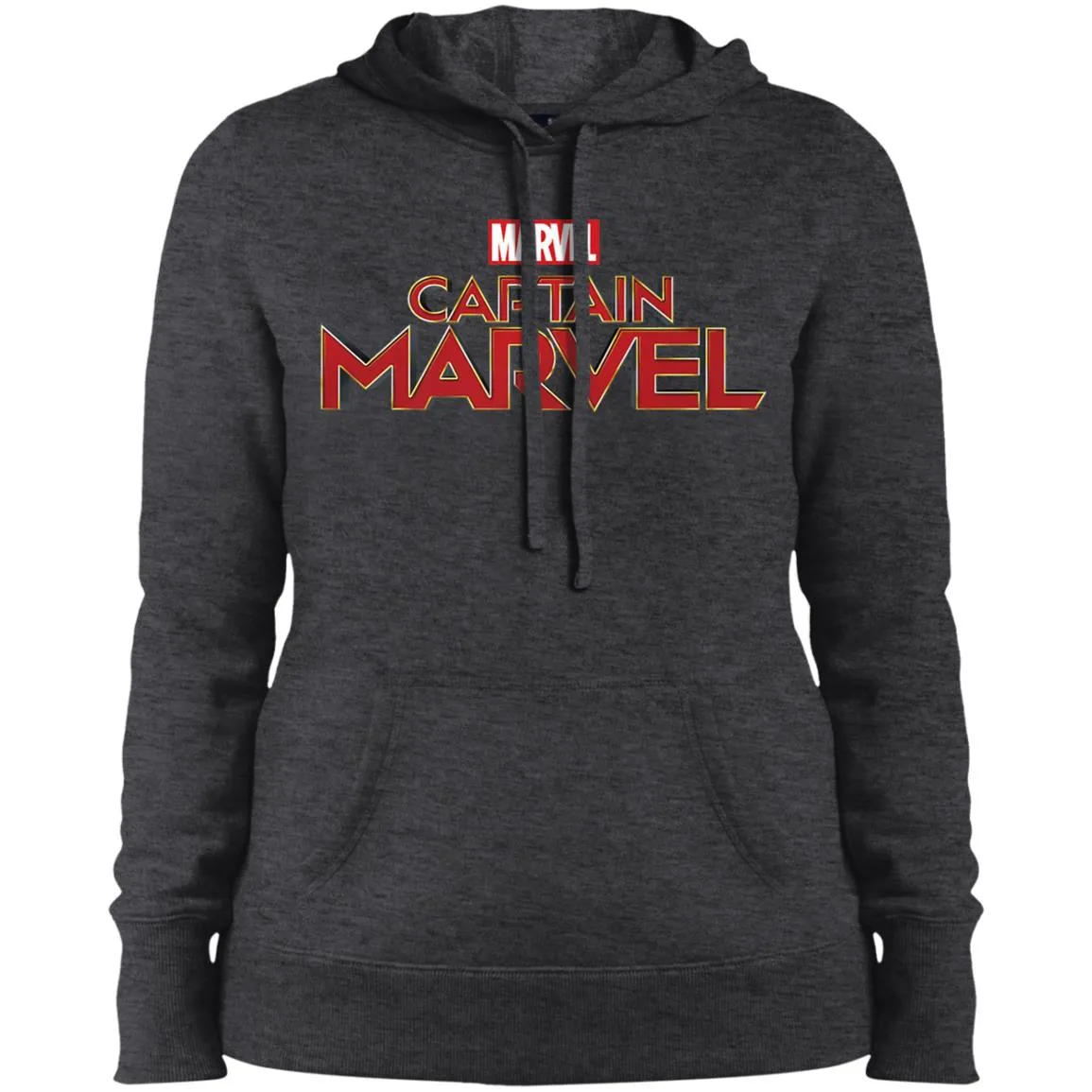 Marvel Captain Marvel Movie Logo Red Women Hooded Sweatshirt