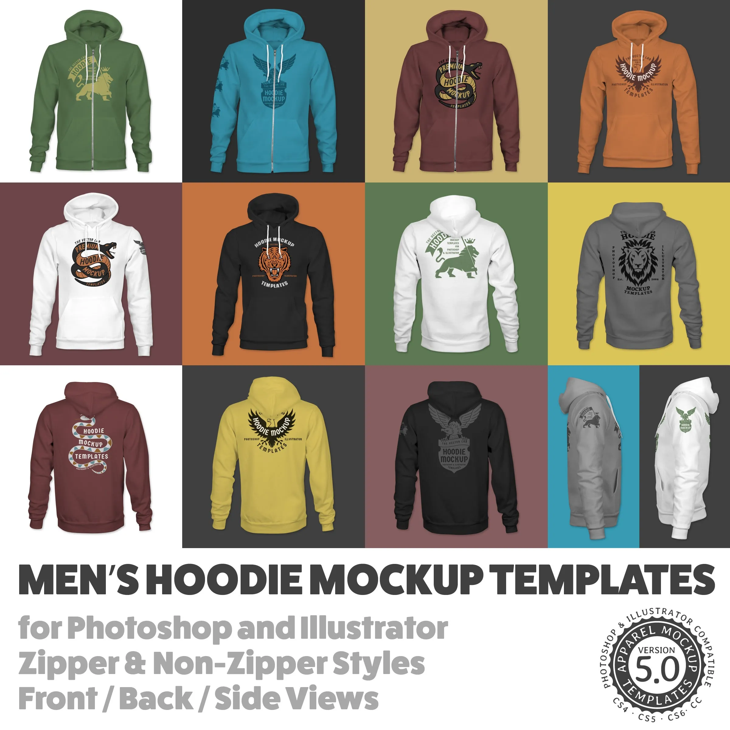 Men's Apparel Mockup Templates Bundle