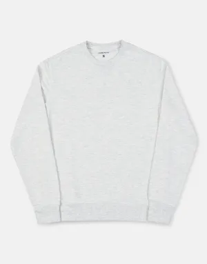 Men's Crew Neck Soft Fleece Basic Sweatshirt- Avorio Melange