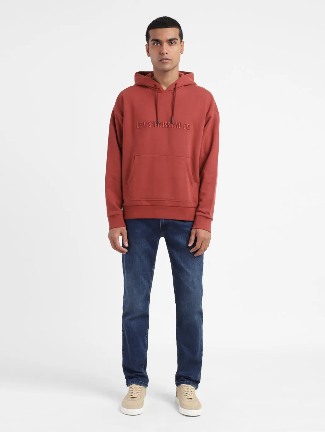 Men's Solid Hooded Sweatshirt